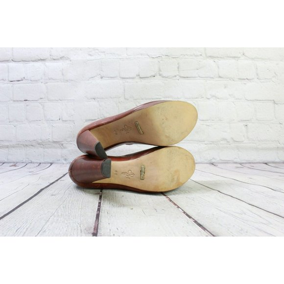 Cole Haan Brown Leather Adjustable Strap Mary Jane High Heel Shoes Sz 6 B - Picture 9 of 9